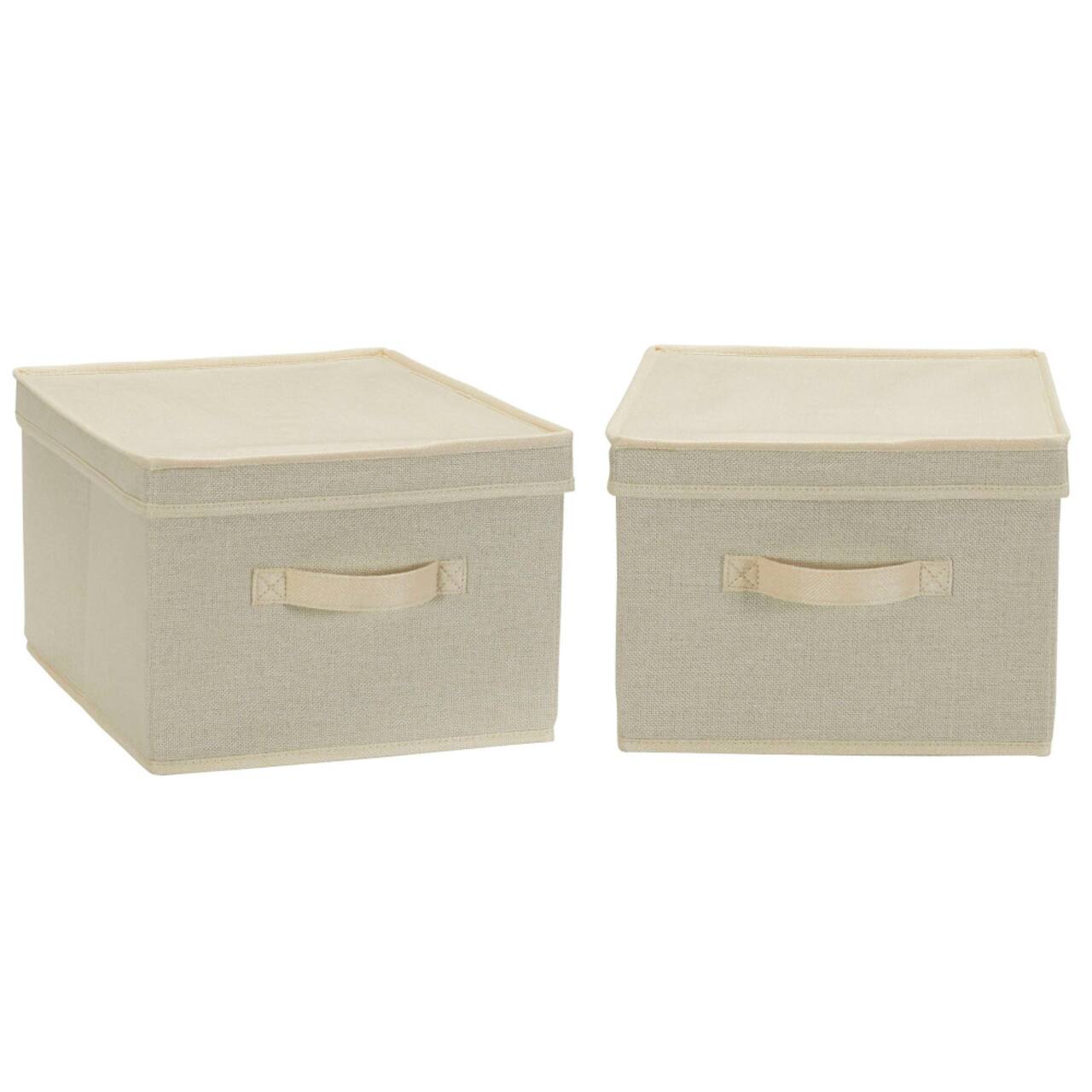 Household Essentials Fabric Storage Bin with Lid, 2ct.